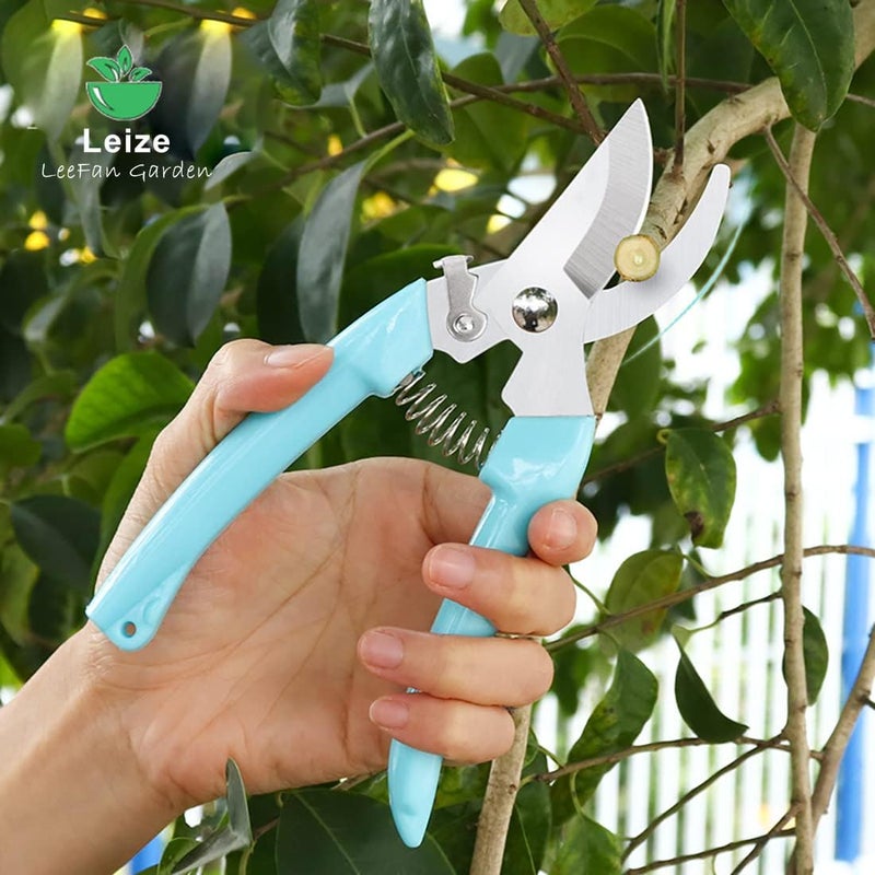 Leize Flower Scissors Set, 2 Pack Premium Thickened Stainless Steel Floral Shears, Strong Pruner for Flowers, Branches and Leaves, Upgrade - Image 4